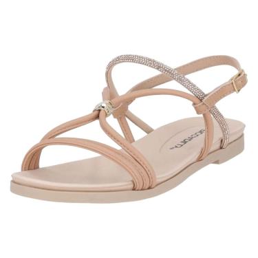 Imagem de Sandalia Feminina Rasteira Tira Brilho Moderna Piccadilly