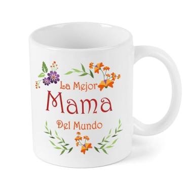 Imagem de Presentes para mãe em caneca de café espanhola, caneca de café La Mejor Mama Del Mundo, Regalo Para Mama, Regalos Para El Dia De La Madre, Presentes de aniversário de dia das mães para mamãe mãe, 325