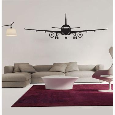 Imagem de Adesivos de parede Airplane Modern Aircraft Design PVC 51x16cm