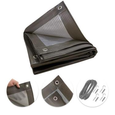 Imagem de Tela Lona Fumê 3.5x2.5 M Impermeável Shade Lux + Kit - Cikala