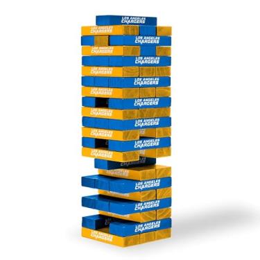 Imagem de Wild Sports Jogo NFL Los Angeles Chargers Table Top Stackers, 7,6 cm x 2,5 cm x 12,7 cm