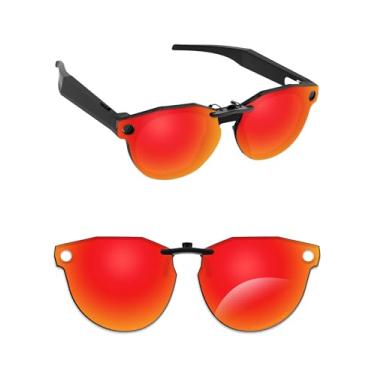 Imagem de Alphax Óculos de sol unissex polarizados com proteção UV para óculos inteligentes Oakley Meta-HSTN OW8002 51 mm - Opções, Vermelho