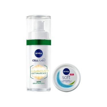 Imagem de Sérum Facial Nivea Antimarcas Luminous 630 Acne 30ml + Creme Hidratante Corporal Nivea Soft 97g-Feminino