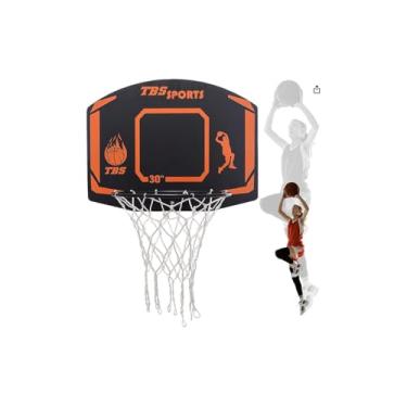 Imagem de Tabela de Basquete Infantil com Aro Metálico e Rede, 60x55x18cm, Material em Ferro e Plástico, Para Crianças a Partir de 6 Anos, Cor Sortida