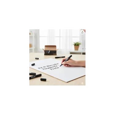 Imagem de Marcador Permanente Preto, Kit com 10 Unidades, Corpo Plástico Ergonômico, 13,5 cm x 2 cm, Ponta Resistente, para Papel, Plástico, Metal, Vidro e Madeira