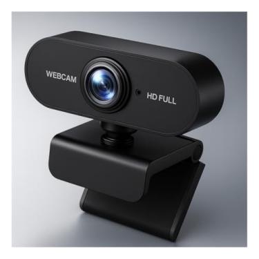 Imagem de Webcam Full HD 1080p, Câmera USB 2.0 com Microfone Integrado, Rotação 360 Graus para Videoconferência, Streaming, Home Office, Aulas online Plug and Play