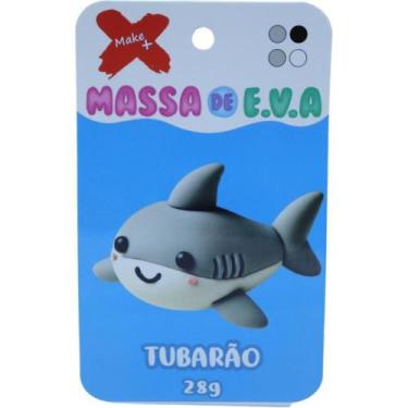 Imagem de Massa de EVA Criativa Tubarão com 04 Cores 28G - Makee