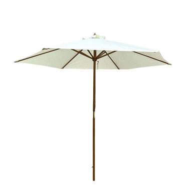 Imagem de Ombrelone Central de Madeira 3,00 metros Redondo Guarda Sol Piscina Praia Jardim Grande Importway