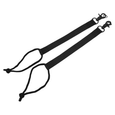 Imagem de Dynwave Conjunto de 2 tiras de fixação para botas de snowboard, fáceis de instalar, práticas e duráveis. Inclui leash para snowboard.