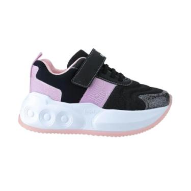 Imagem de Tênis Infantil Menina Rodinha Bibi Skatenis Iris Suggar com Glitter Confortável (Preto/...