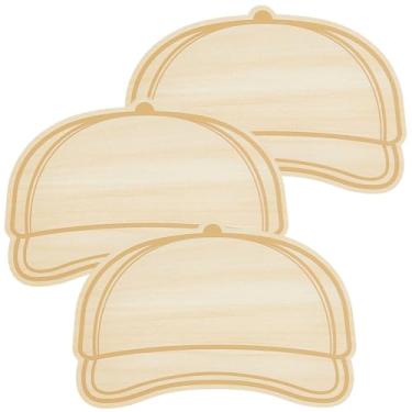 Imagem de CREATCABIN 3 peças de tampas de caminhão de MDF em branco Burlywood, placas finas personalizadas, modelos de layout de remendos para criar designs elegantes de bonés faça você mesmo, 14 x 21 cm