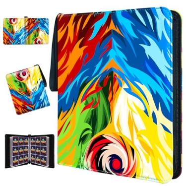 Imagem de Fichário de cartões colecionáveis para cartões TCG, porta-cartões portáteis com 9 bolsos para colecionador de cartões Ablum para 900 cartões com 50 capas removíveis, à prova d'água BKM Card Binder