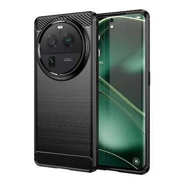 Imagem de IDEWEI Capa para OPPO Find X6 Pro 5G, fibra de carbono refinada, anti-queda, anti-impressões digitais, proteção integral. A capa do telemóvel é compatível com OPPO Find X6 Pro 5G