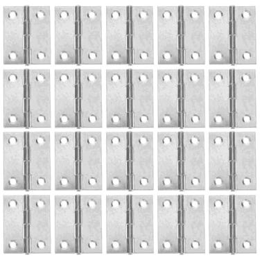 Imagem de 20 peças dobradiça de aço inoxidável acessórios de decoração de casa dobradiças de porta de armário de canto para armários carimbo oculto