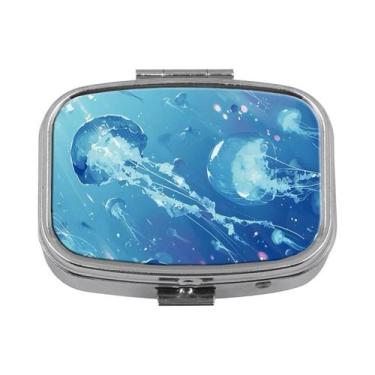 Imagem de Caixa De Medicamentos De Metal Com Padrão De Animais, 2 Compartimentos