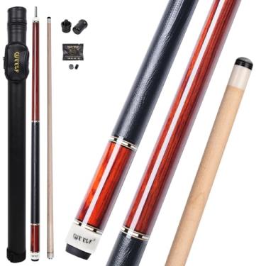 Imagem de CUEELF Bastão de taco de sinuca de baixa deflexão feito à mão para taco de bilhar 147 cm bastão profissional de bilhar para adultos - ponta de 12,5 mm, junta 3/8 * 8 (WD-SM-HONGMU)