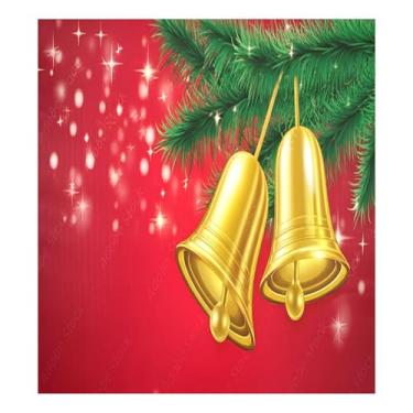 Imagem de SEHANY Capa de ímã de lava-louças de sinos dourados de Natal, adesivos magnéticos para decoração de Natal antiarranhões para painel de geladeira e lava-louças, decoração de Natal de cozinha doméstica