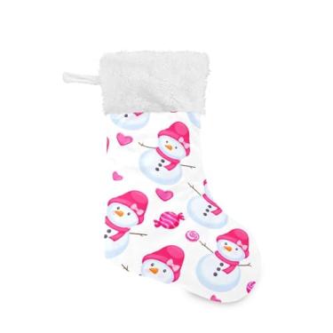 Imagem de GakkiGii Meias de Natal grandes de bonecos de neve e doces, decoração de Natal para pendurar na parede da árvore da lareira, 45 x 31 cm