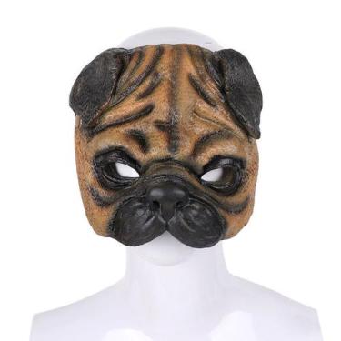 Imagem de Mask Funny Pug Dog, fantasia de cosplay de Halloween para adultos - yi