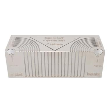 Imagem de Fafeicy Ferramenta de Marcação de Angular, Régua Multifuncional para Medição Precisa, Ferramenta de Desenho de Linear para Trabalhar Madeira e Metal (P (23cm/9,06 pol.))