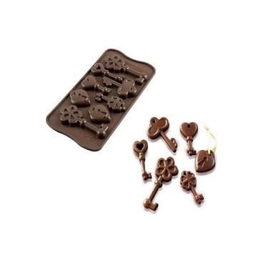 Imagem de Forma Silicone Mini Bombom Chocolate Choco Keys Silikomart