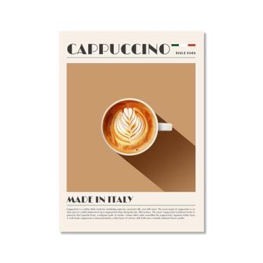 Imagem de Coffee Prints Cafe Latte Espresso Cappuccion Americano Cafe Poster Decoração de Cozinha Pintura em Tela Presente Decoração de Sala de Jantar (SKU2,50.8x71.1 cm = (50x70cm), sem moldura)