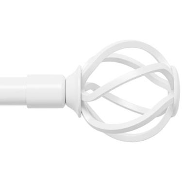 Imagem de Conjunto de barras de cortina AWUIUNIE White 80-127 cm com acabamento 