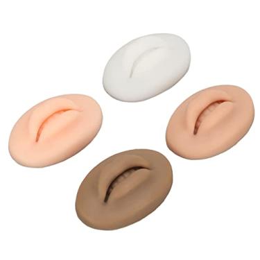 Imagem de Zerodis Kit de Modelo de Lábios de Silicone 3D Saúde Beleza Tatuagem Acessórios de Bordado de Cílios Acessórios de Bordado Modelos de Lábios para Prática 4 Pacotes para Tatuagem Labial Capacita Iniciantes e