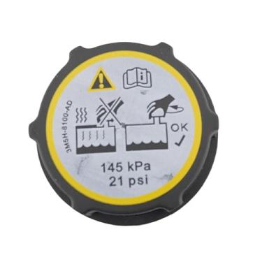 Imagem de Rldym Tampa do tanque de surto de radiador 3M5H8100AD compatível com Ford C-MAX ESCAPE FIESTA FOCUS TRANSIT MAZDA C30 C70 S40 S60, tampa do reservatório de refrigerante OE#3M5H-8100-AD, 1224233