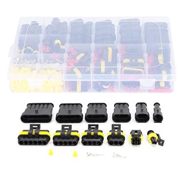Imagem de AUNMAS Kit Terminal de Plugue de Cobre para Conector de Fio de Carro 708 Unidades, Conectores Fáceis de Instalar para Fiação Automotiva, Conectores Impermeáveis ​​duráveis ​​para Carros, Caminhões,