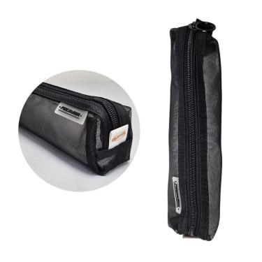 Imagem de Estojo Transparente Premium Material Escolar Organizador Caneta Lápis Borracha Volta as Aula Moderno