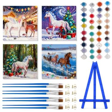 Imagem de Vodolo 4Pcs Horse Paint by Number