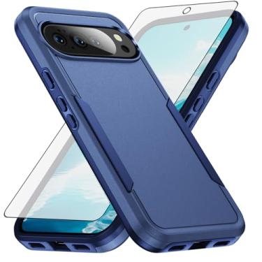 Imagem de Asuwish Capa de celular para Google Pixel 10/10 Pro 5G com película protetora de tela de vidro temperado e fina híbrida protetora de corpo inteiro dupla camada traseira acessórios para celular Pixel10