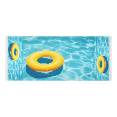 Imagem de Wassud Capas engraçadas de lavadora e secadora de piscina, protetor de lavadora com sacos de armazenamento, capa de geladeira à prova de poeira com bolsos para lavanderia doméstica, cozinha, 120 x 55