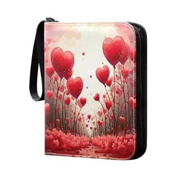Imagem de Wassud Fichário com 4 bolsos Heart Love (2) comporta 400 cartões padrão, álbum TCG CCG MTG à prova d'água, presentes para colecionadores, meninos e meninas