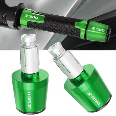 Imagem de Para Z900 2017-2025 Punhos de guidão de motocicleta terminam 22 mm 7/20.3 cm para KAW&-ASA*KI Z900RS Z900 SE Performance 2017-2021 2022 2023 - Verde