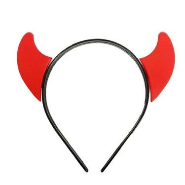 Imagem de Tiara de Diabinha Vermelha para Festa Carnaval Halloween - Toy Master,