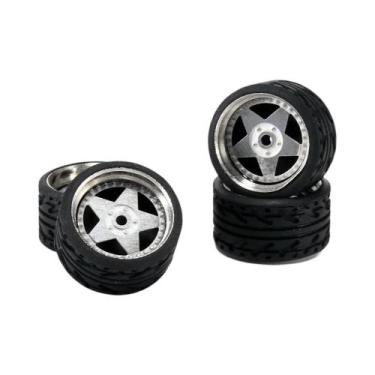 Imagem de Rodas De Liga Carlomo N-Class 1/64 Com Pneus De Borracha, Conjunto De 