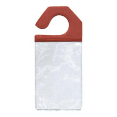 Imagem de Crachá Estacionamento Retrovisor Suport Veiculo Vermelho 10X