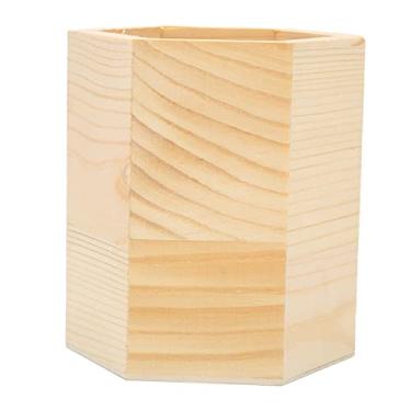 Imagem de Ainoli suporte para pincel de maquiagem, organizador de armazenamento de escova cosmética de madeira, ferramenta para arte de unha para uso em manicure