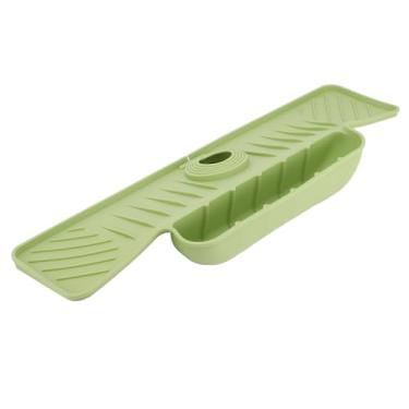 Imagem de Ymiko Tapete de Pia Com Cesto de Armazenamento Protetor de Drenagem de Silicone de Secagem Rápida para Cozinha e Banheiro, Bandeja Impermeável Antiderrapante Com Rack de Secagem, Organizador de