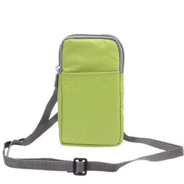 Imagem de Bolsas transversais pequenas para mulheres bolsa de telefone com alça ajustável mini capa de telefone transversal para uso diário, verde, tamanho único