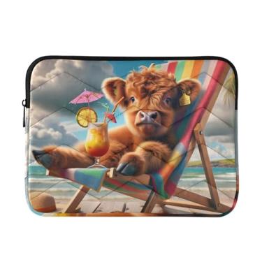 Imagem de Capa para laptop de 15,6 polegadas para viagem, bolsa de transporte de computador durável, à prova de choque, capa protetora para notebook