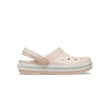 Imagem de Sandália Clog Crocs Crocband Rosa/Azul, 35