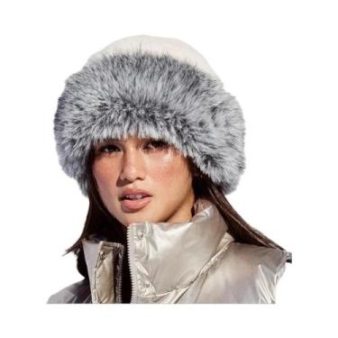 Imagem de Gorros Femininos Quentes E Peludos Estilo Coreano Cor Sólida Outono In