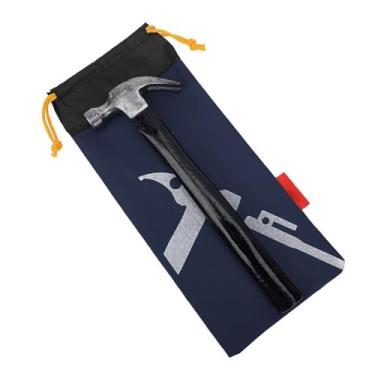 Imagem de SPYMINNPOO Tenda de Acampamento Bolsa de Unhas Saco de Armazenamento Durável para Viagens Ao Ar Livre Pano Oxford Preto 14 "x 6" Com Pregos à Terra, Fivela de Corda de, Fivela de Escalada, Pregos