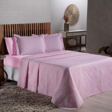 Imagem de Colcha Cobre Leito Cama Solteiro Casal(Rosa,Queen)
