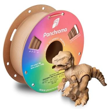 Imagem de Polymaker Filamento PLA fosco gradiente Panchroma, gradiente multicolorido, filamento de impressão 3D marrom escuro e marrom claro de 1,75 mm, filamento PLA de impressora 3D, serve para a maioria das