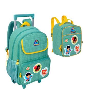 Imagem de Kit Mochila De Rodinha Três Palavrinhas Com Lancheira Térmica Confortá