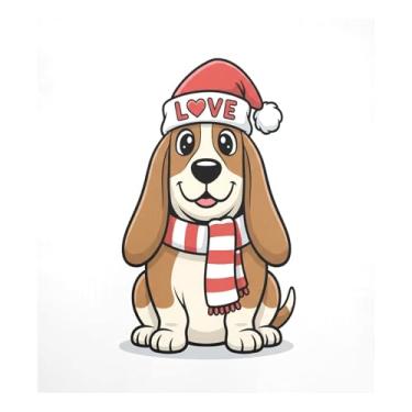 Imagem de Blueangle Capa magnética para lava-louças Basset Hound Dia dos Namorados, decoração da capa frontal da máquina de lavar louça, adesivos de eletrodomésticos, adesivos de eletrodomésticos, 58 cm C x 66